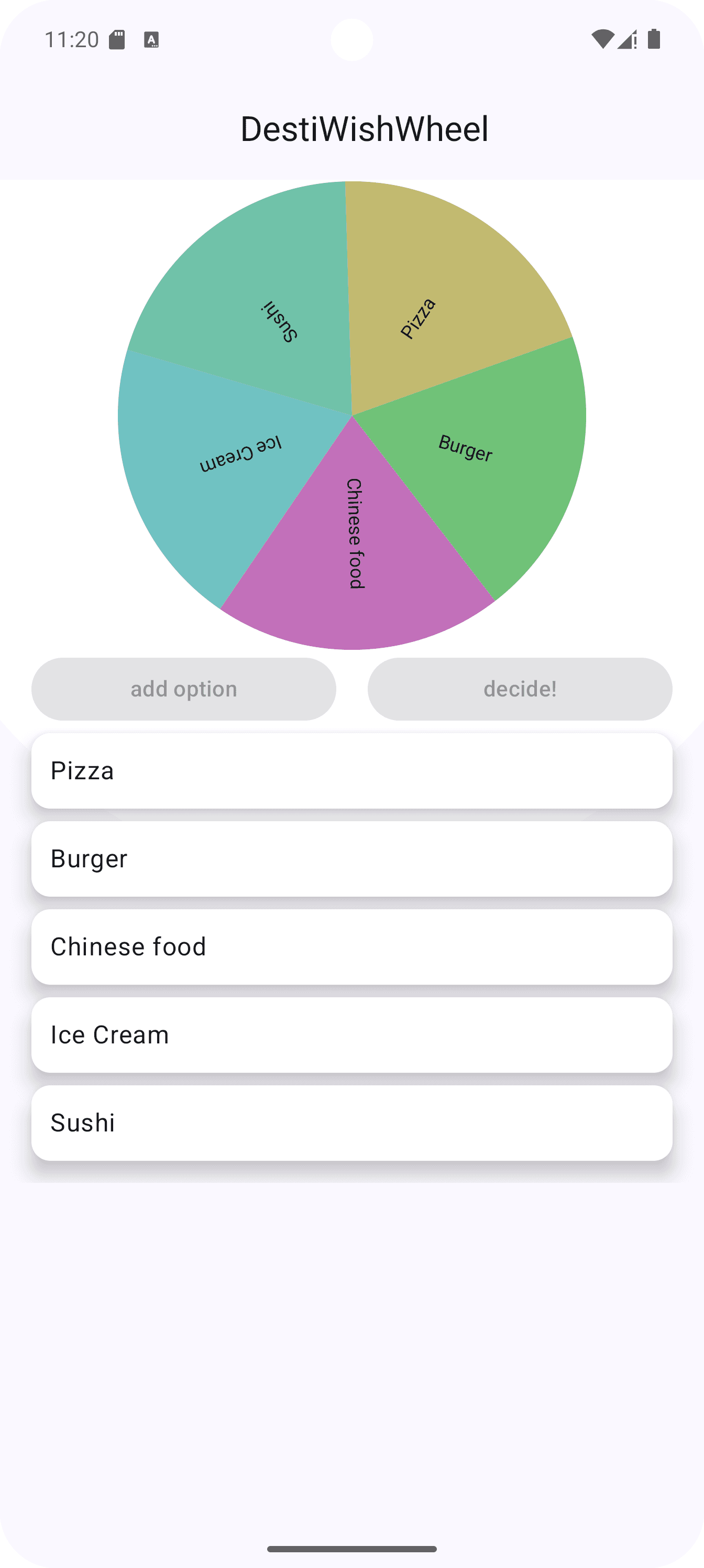 Zufallsrad – DestiWishWheel Screenshot 2